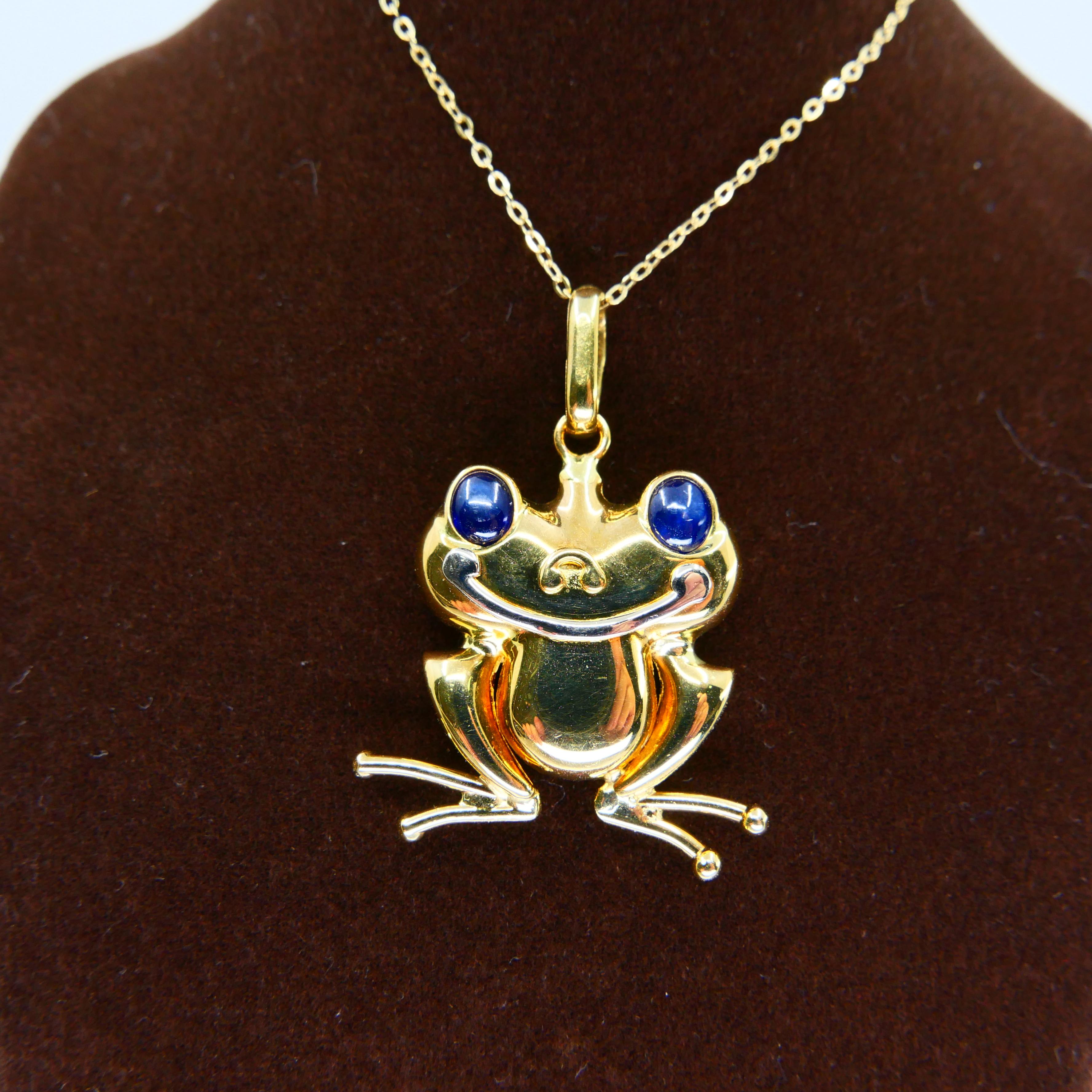 gold frog necklace