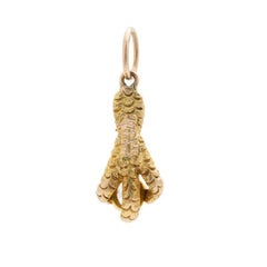 Vintage 18 Karat Gelbgold und Diamant Talon, ca. 1930er Jahre