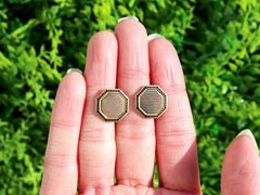 Cartier Vintage 18k Yellow Gold and Enamel Cufflinks