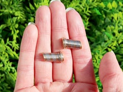 Vintage 18k Yellow Gold and Steel Cufflinks by Cartier Circa 1980