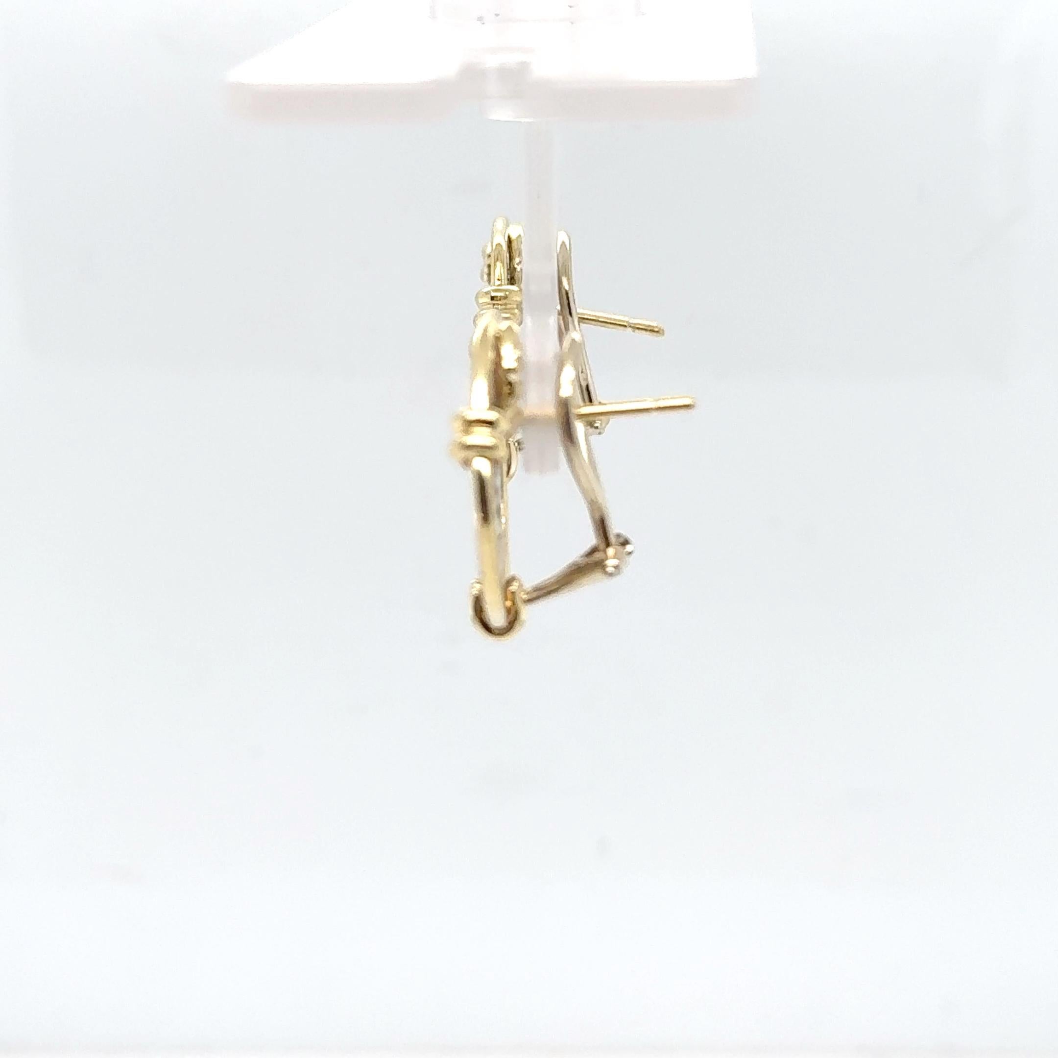 Women's Vintage 18K Yellow Gold and Sterling Silver Ancient Coin Drop Earrings with Omeg For Sale