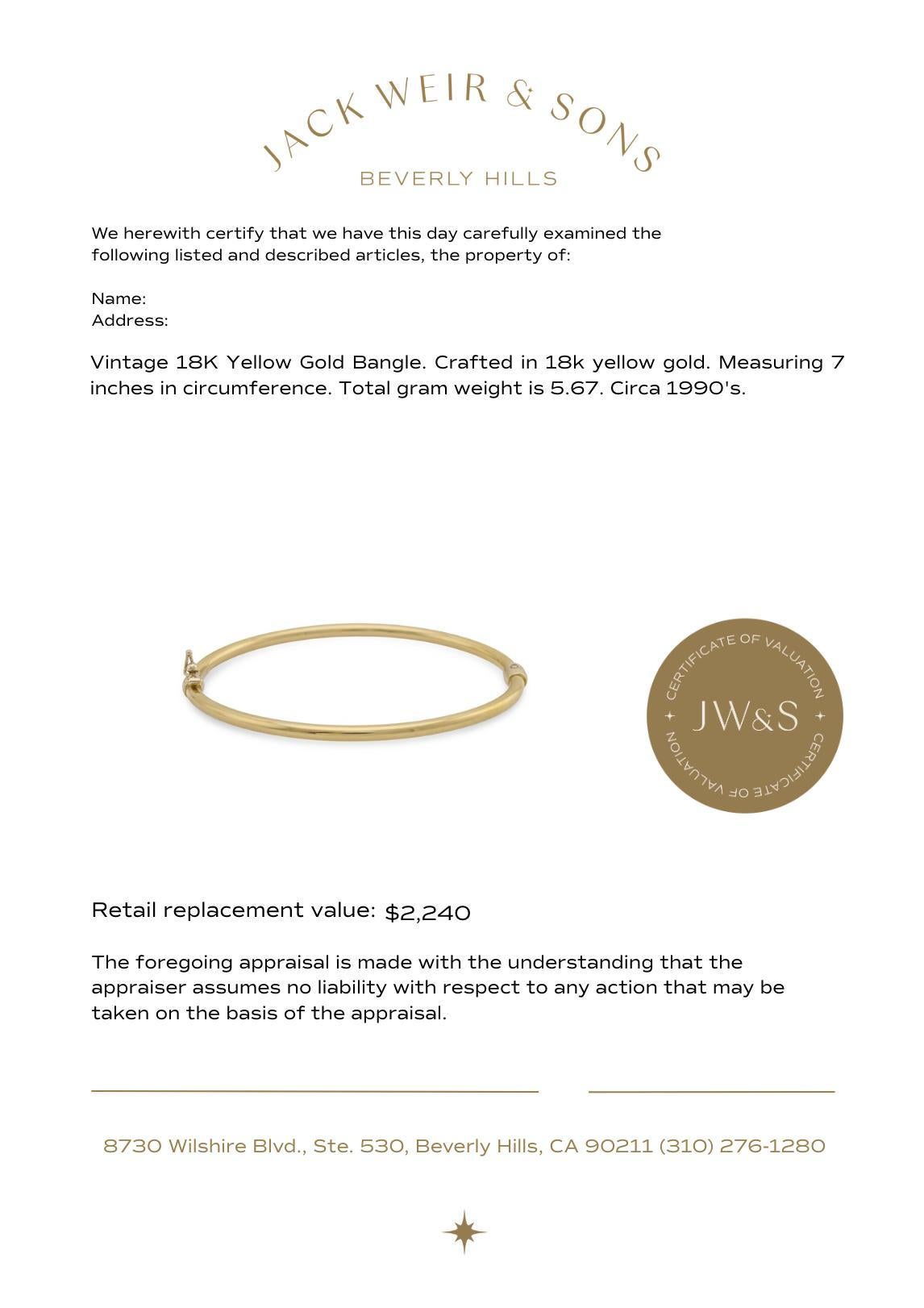 Bracelet vintage en or jaune 18k en vente 2