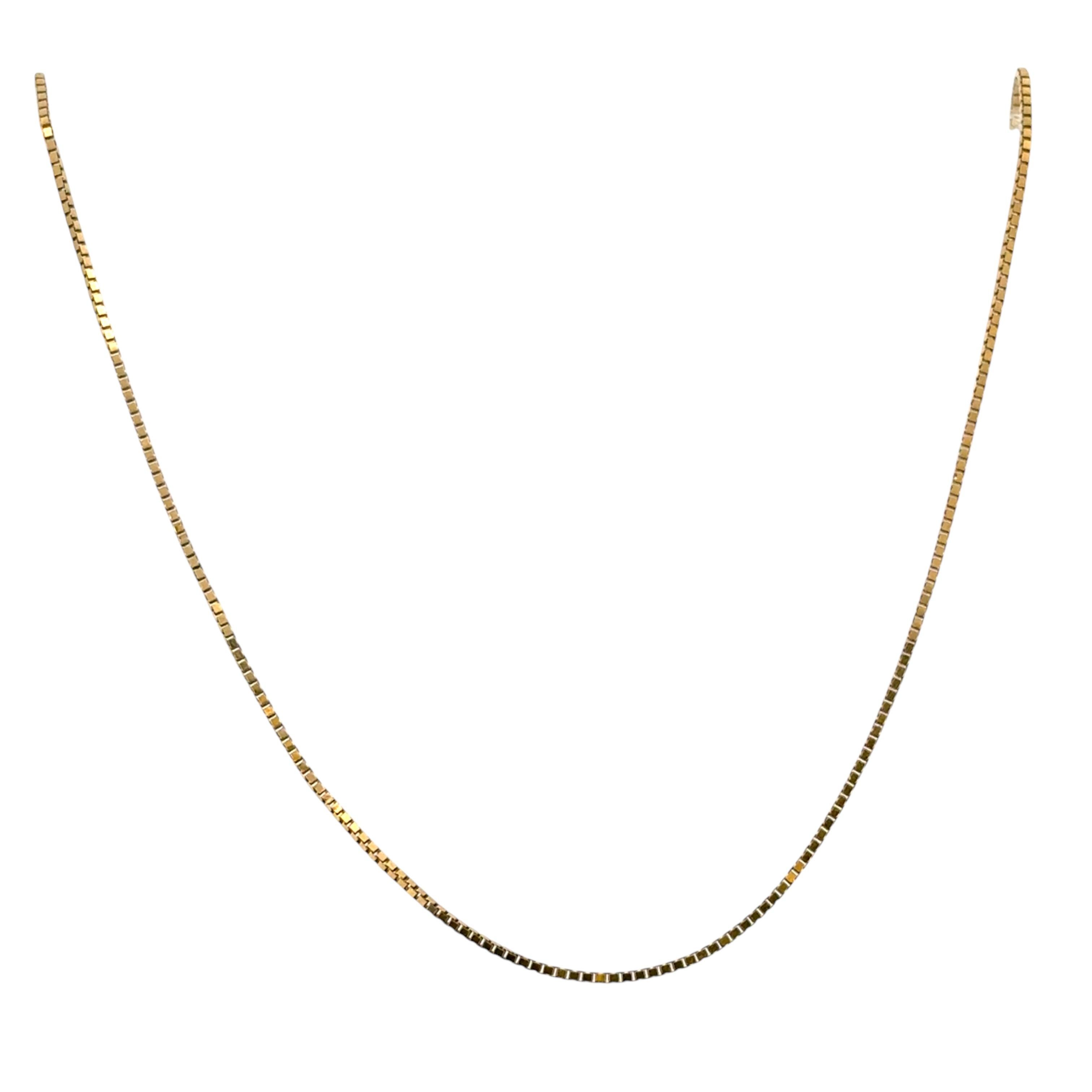 Moderno Collana a catena a scatola in oro giallo 18k vintage in vendita