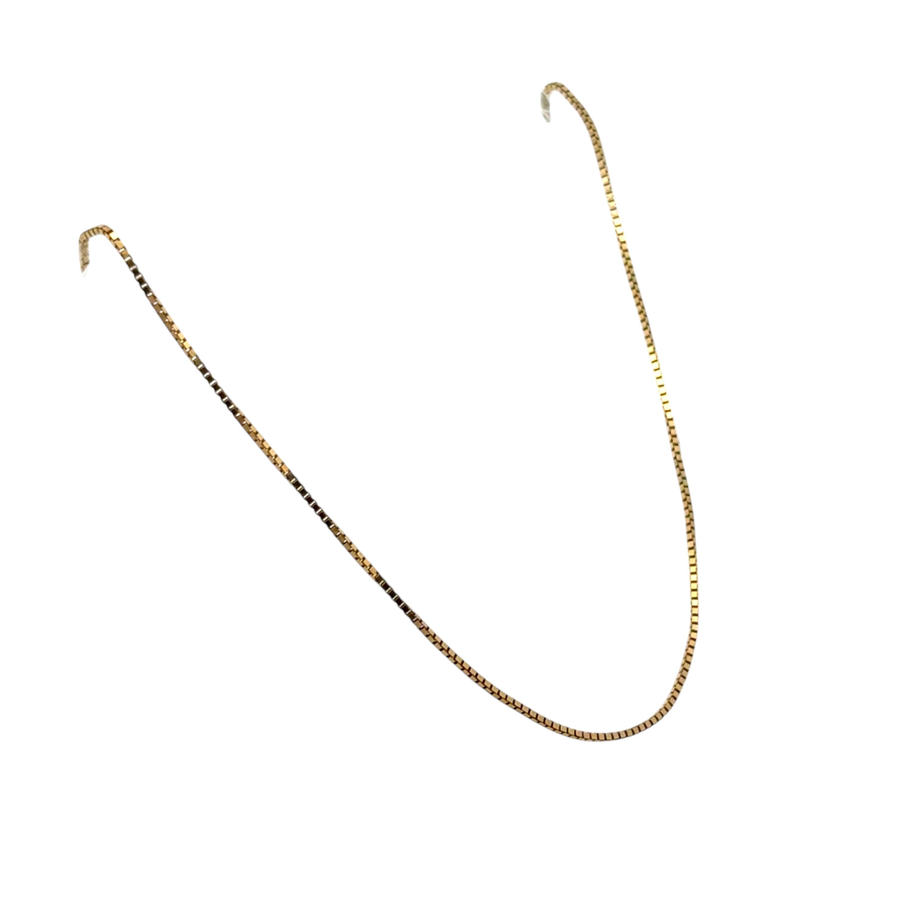 Collana a catena a scatola in oro giallo 18k vintage In condizioni ottime in vendita a Boca Raton, FL