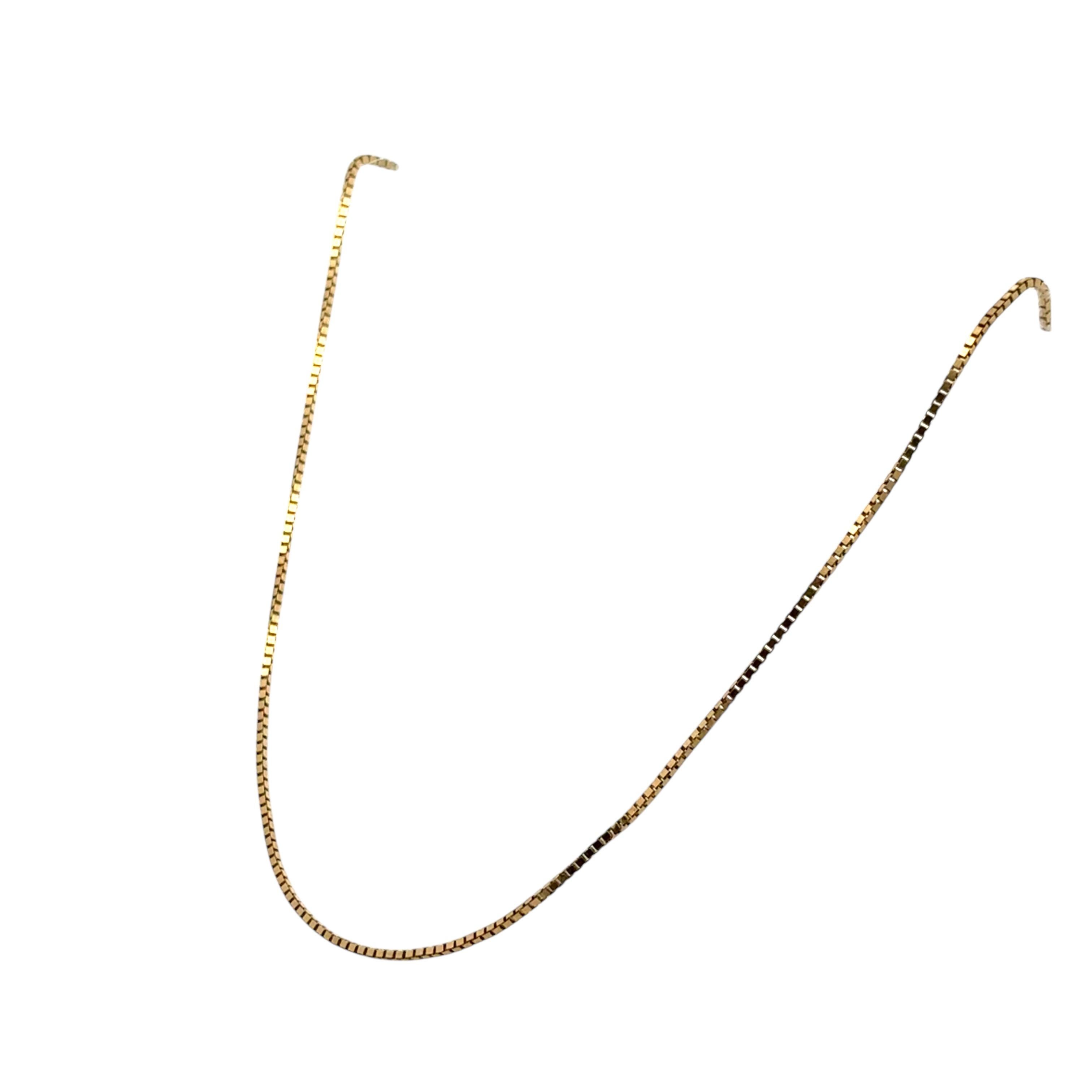 da uomo o donna Collana a catena a scatola in oro giallo 18k vintage in vendita