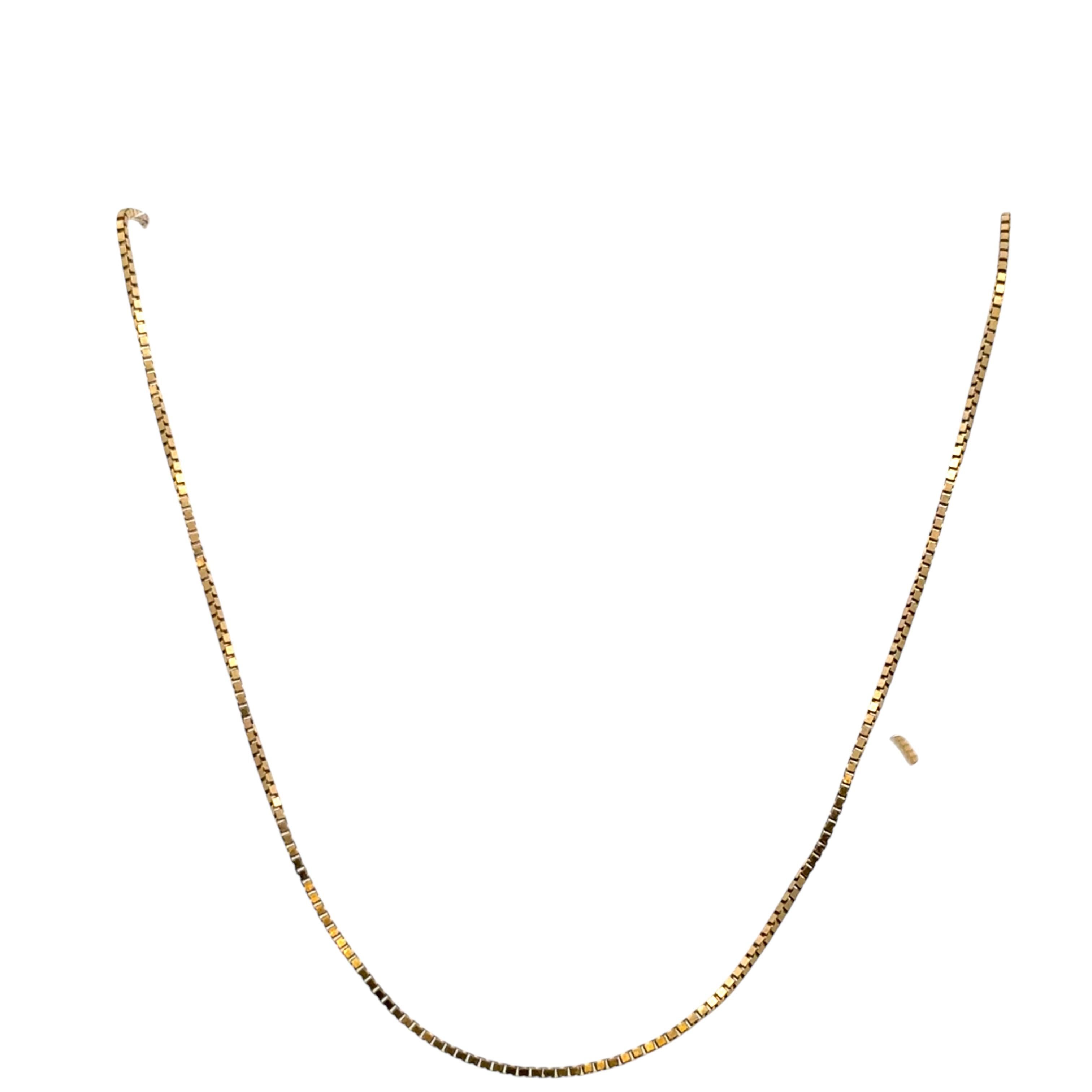 Collana a catena a scatola in oro giallo 18k vintage in vendita 1