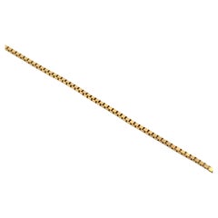 Vintage 18k Yellow Gold Box Chain Necklace
