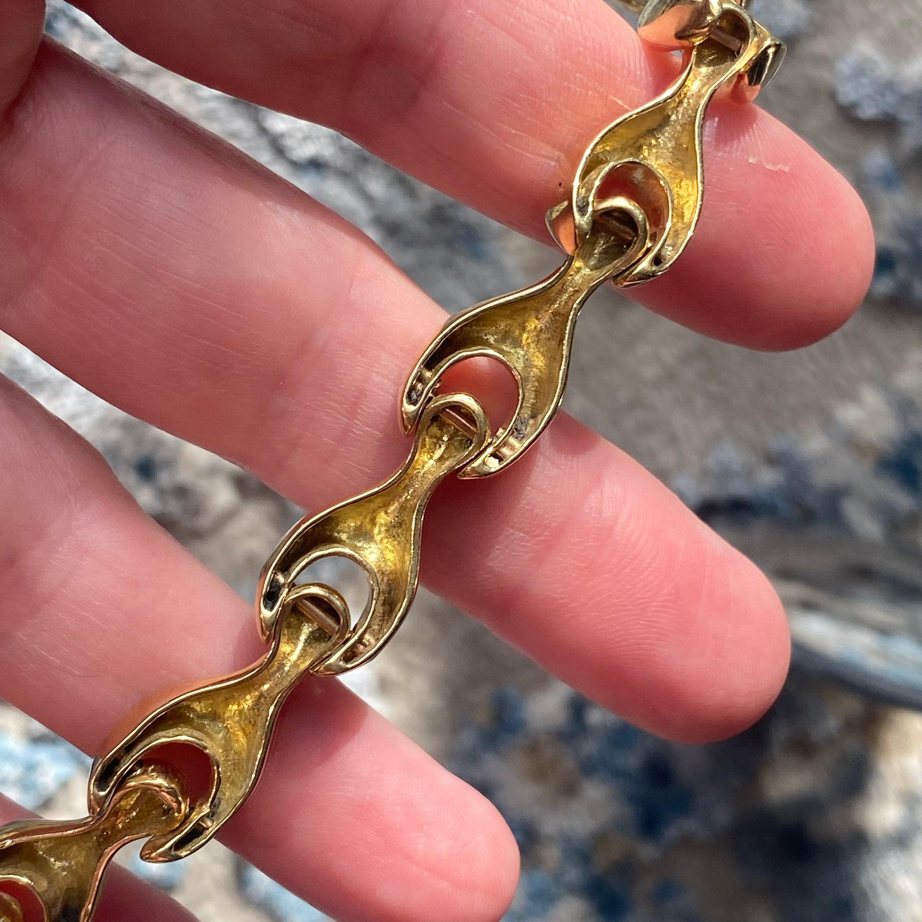 Vintage 18K Yellow Gold Bracelet In Good Condition For Sale In Henderson, NV
