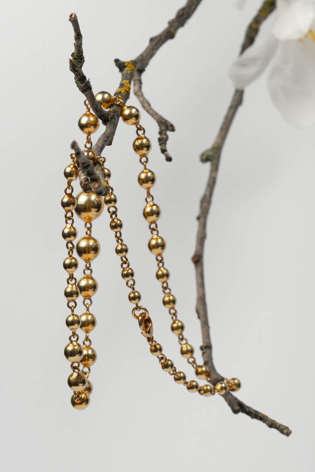 vintage 18k solid yellow gold balls link chain necklace 18
