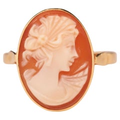 Vintage 18K Yellow Gold Cameo Ring