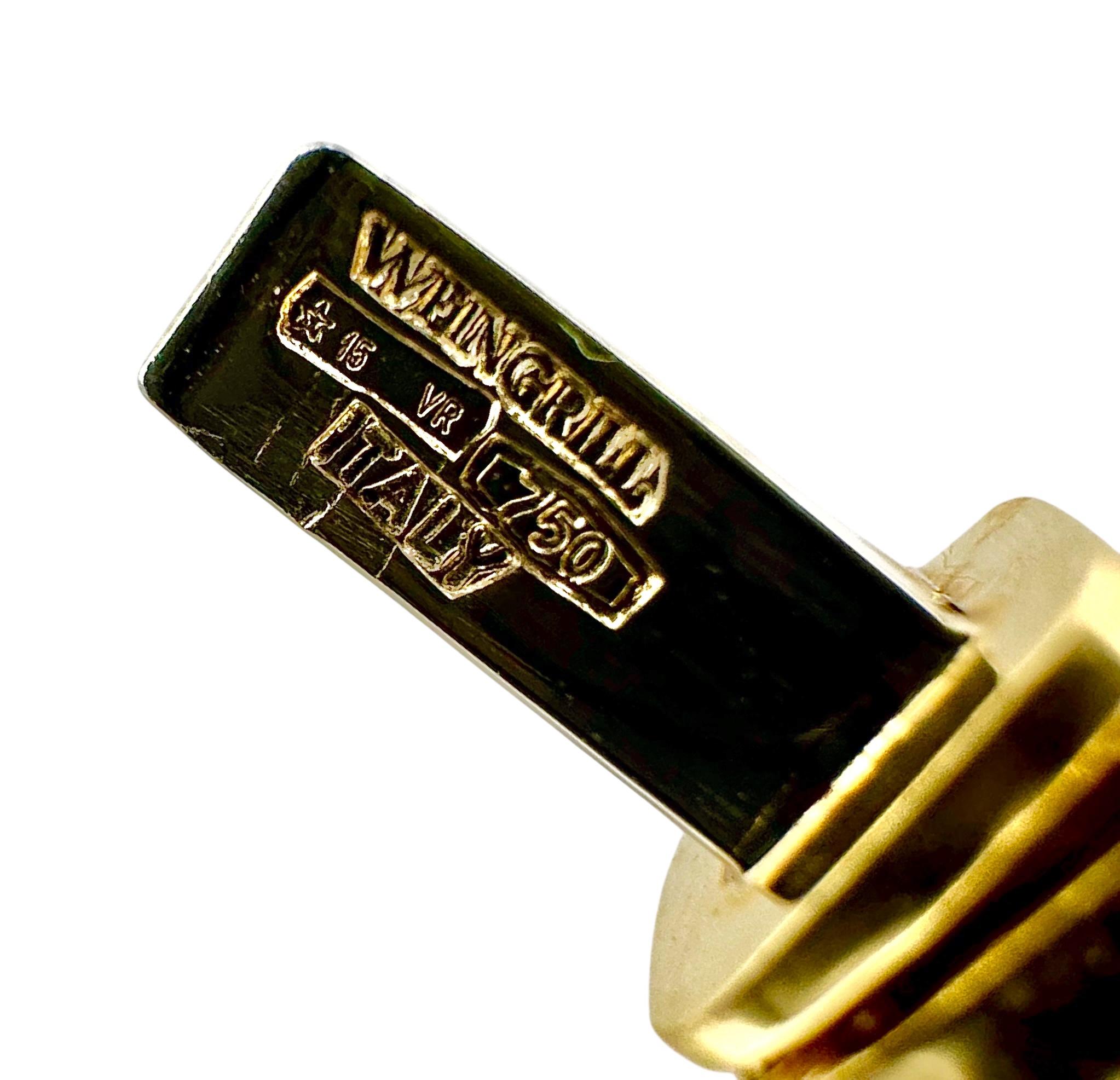 Diese wirklich prächtige Carlo Weingrill Vintage 18K Gelbgold Tubogas Halskette misst eine erstaunliche 72 Zoll lang durch etwas mehr als 1/4 Zoll Durchmesser Quadrat. Diese erstaunliche Kreation kann in einer Länge getragen werden oder in