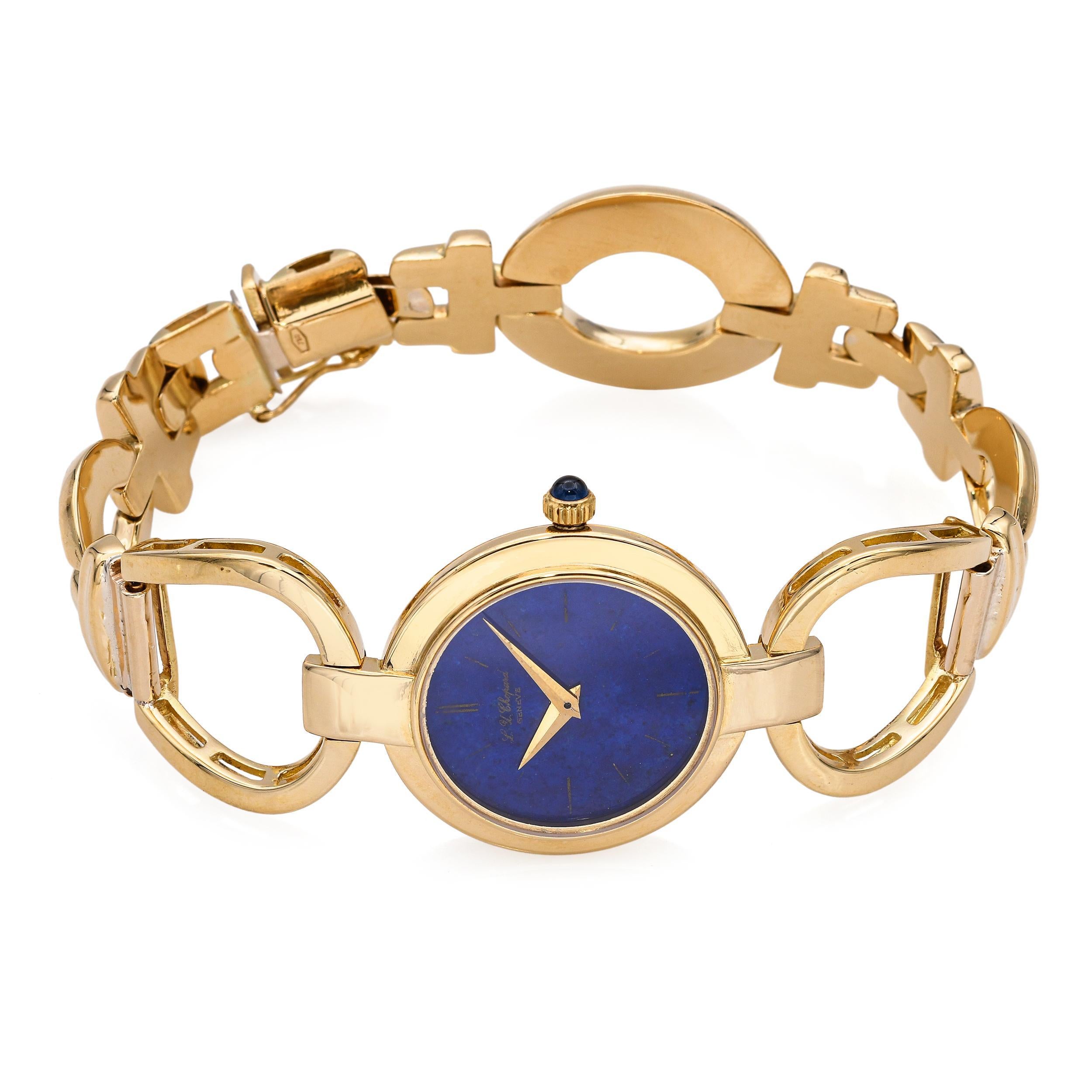 da uomo o donna Orologio Chopard d'epoca in oro giallo 18k con quadrante in lapislazzuli Ref. 74924 in vendita