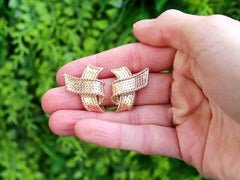 Mauboussin Vintage 18k Yellow Gold Clip On Earrings French Circa 1950