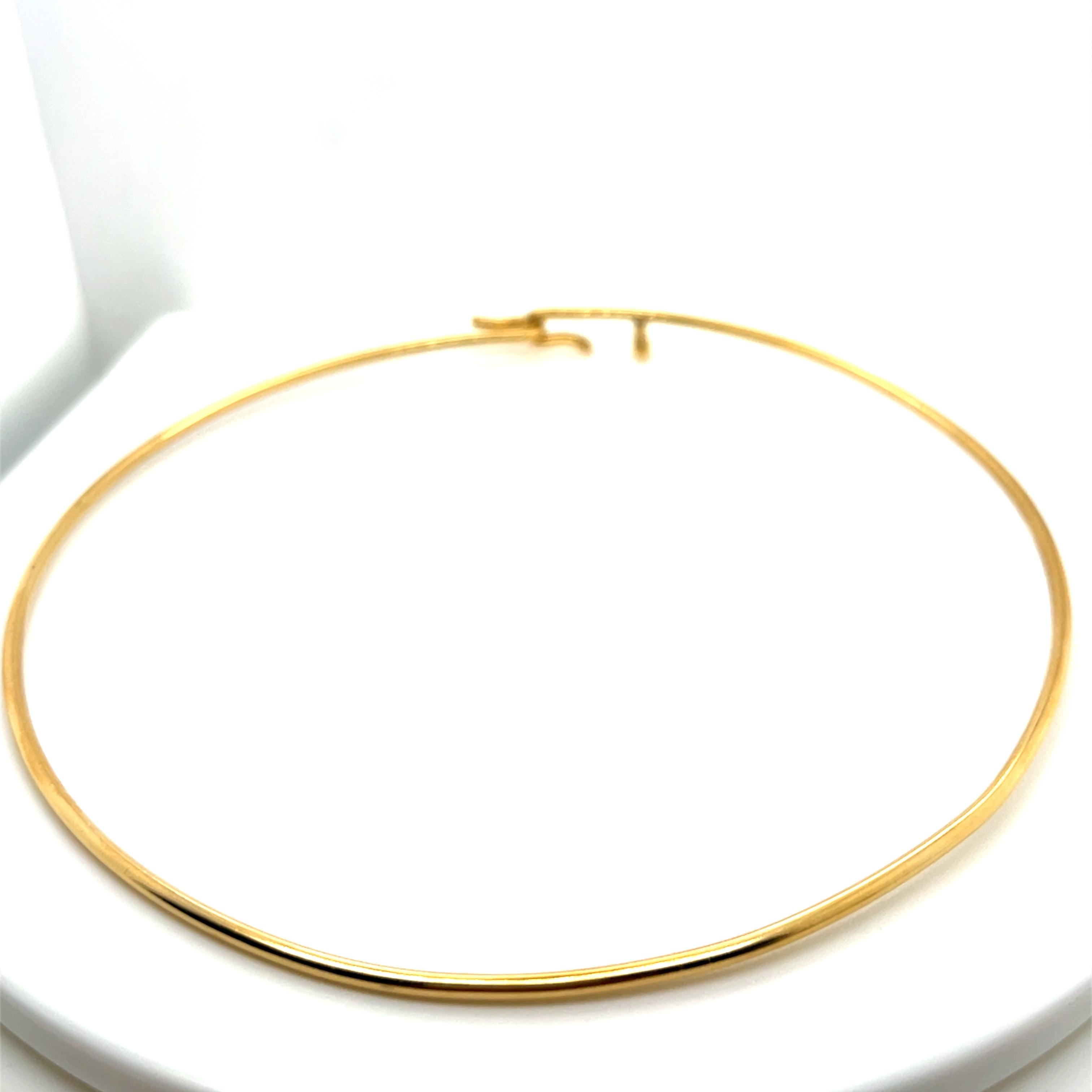 Vintage 18k Gelbgold Kragen Halskette im Zustand „Hervorragend“ im Angebot in Boston, MA
