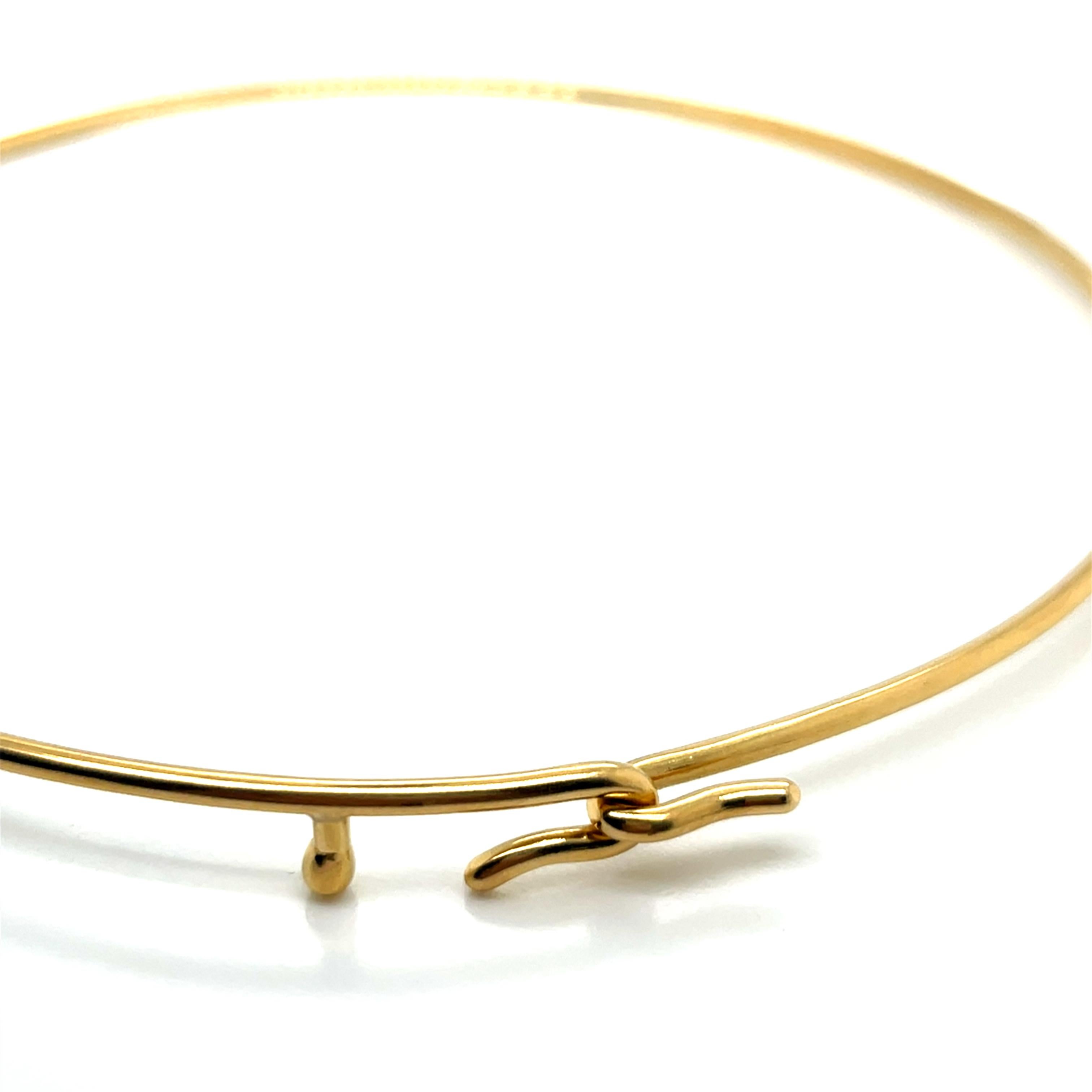 Vintage 18k Gelbgold Kragen Halskette Damen im Angebot