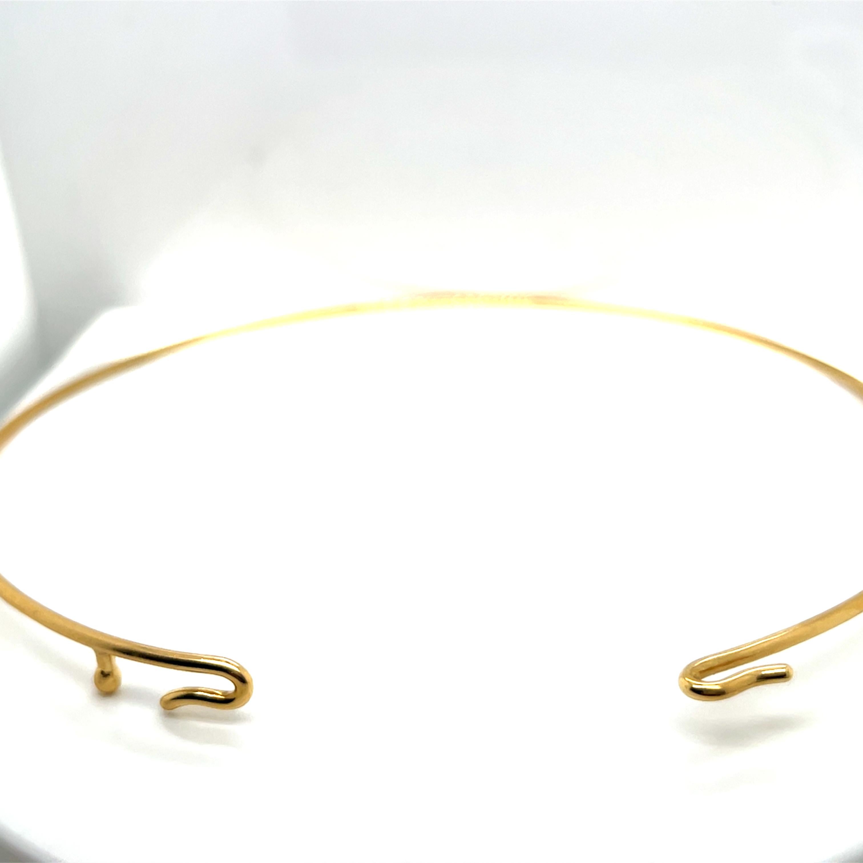 Vintage 18k Gelbgold Kragen Halskette im Angebot 1