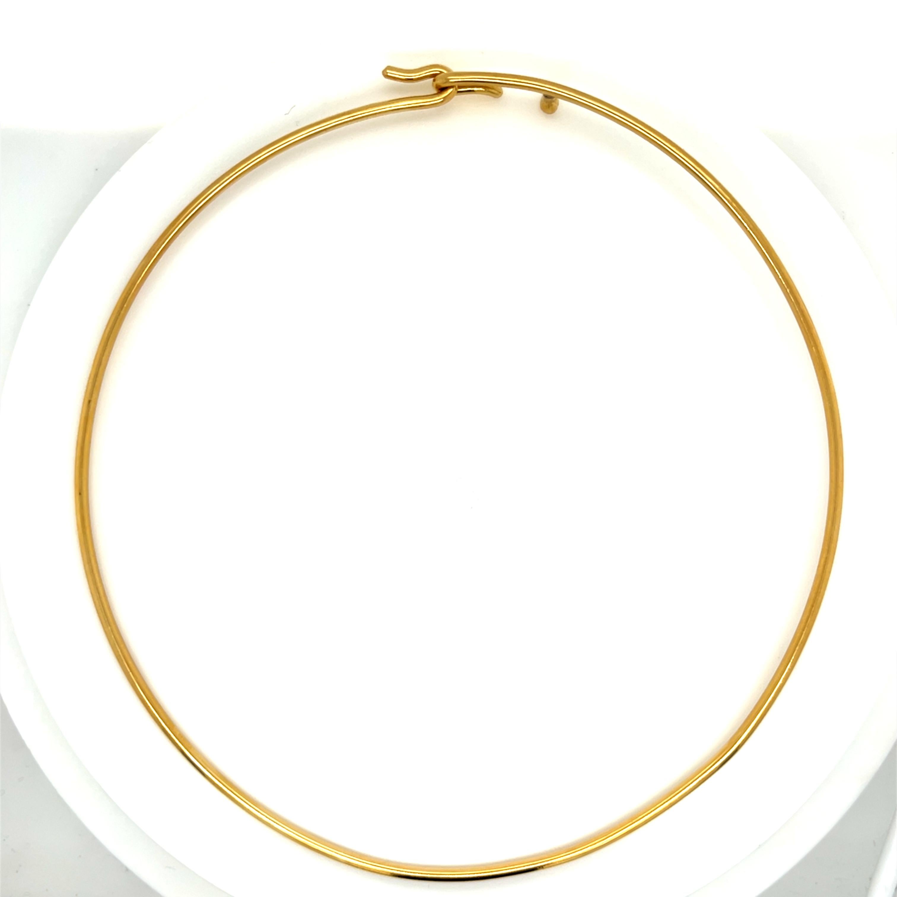 Vintage 18k Gelbgold Kragen Halskette im Angebot 2