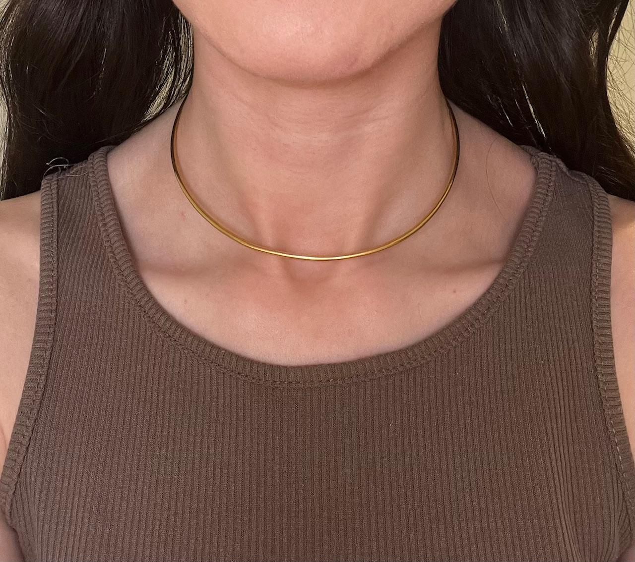 Vintage 18k Gelbgold Kragen Halskette im Angebot 4