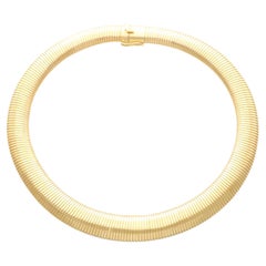 Collana a collaretta in oro giallo 18k d'epoca, circa 1950