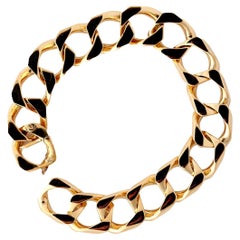 Vintage 18k Yellow Gold Curb Link Bracelet