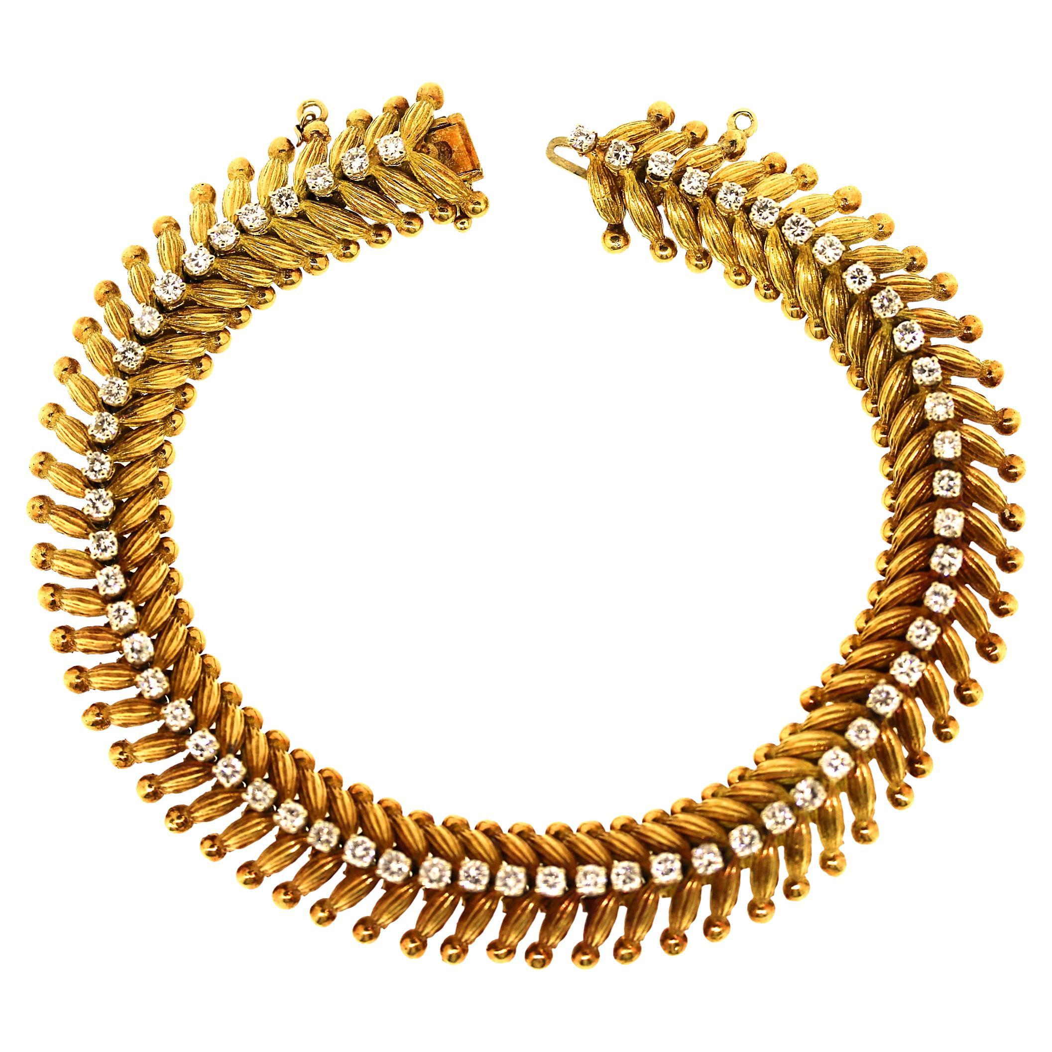 18 Karat Gelbgold Diamant-Armband