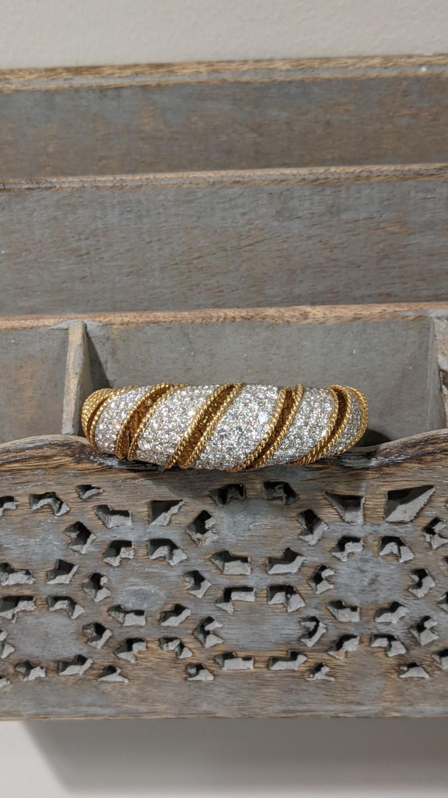 Vintage 18k Yellow Gold Diamond Bracelet with 8.85cttw of Diamonds 7