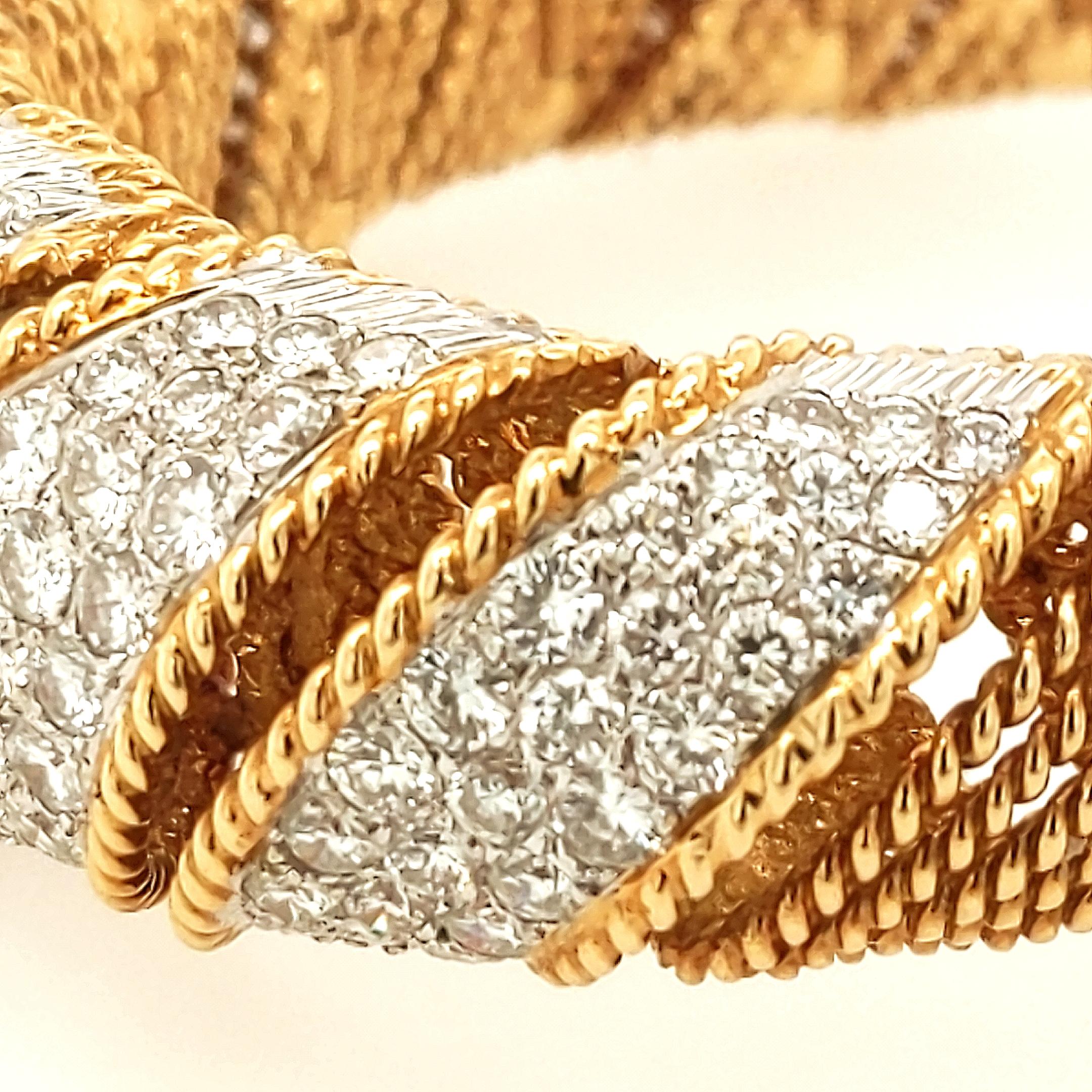 Vintage 18k Yellow Gold Diamond Bracelet with 8.85cttw of Diamonds 2
