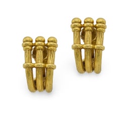 Boucles d'oreilles vintage en or jaune 18k