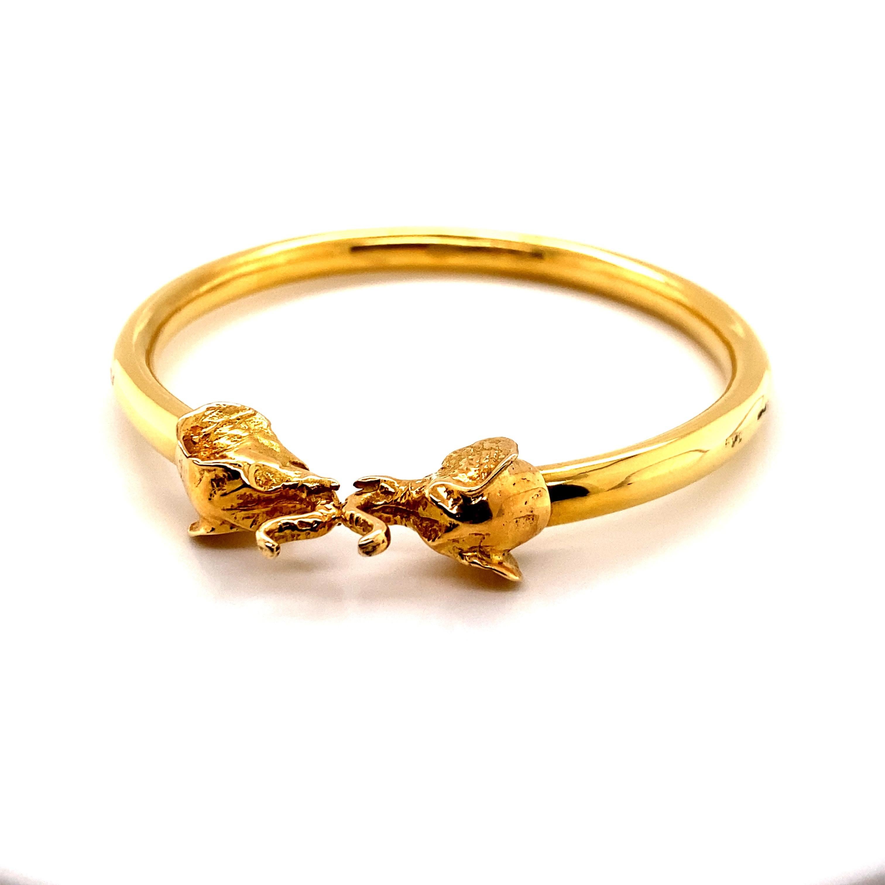 gold elephant bracelet