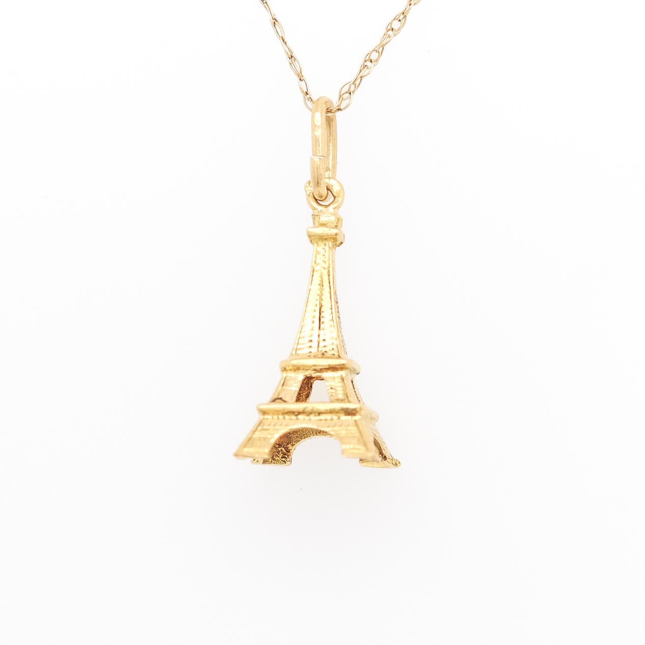 Vintage 18K Yellow Gold Figural Eiffel Tower Charm 5