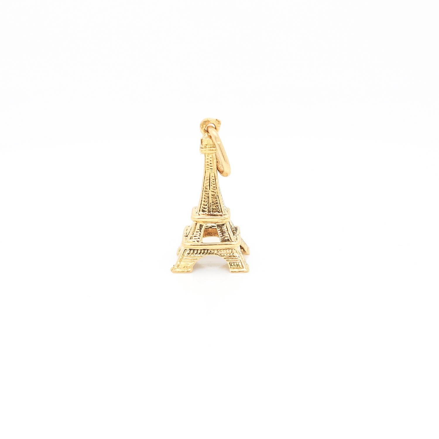 Women's Vintage 18K Yellow Gold Figural Eiffel Tower Charm