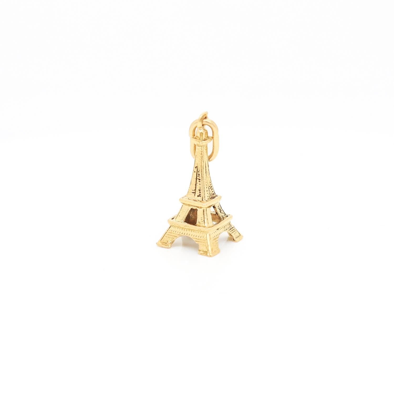 Vintage 18K Yellow Gold Figural Eiffel Tower Charm 1