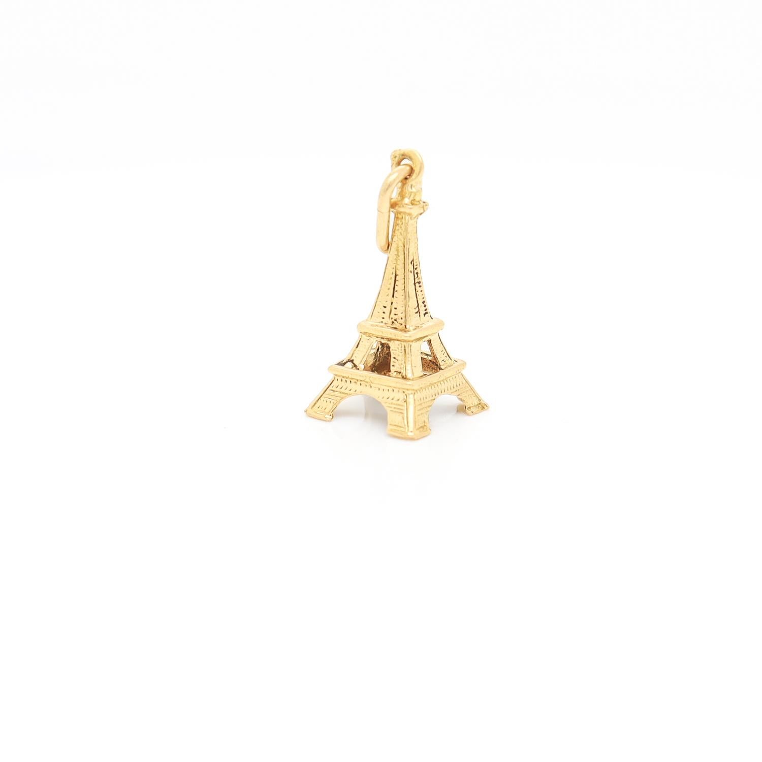 Vintage 18K Yellow Gold Figural Eiffel Tower Charm 2