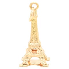 Vintage 18K Yellow Gold Figural Eiffel Tower Charm