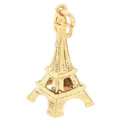 Vintage 18K Yellow Gold Figural Eiffel Tower Charm