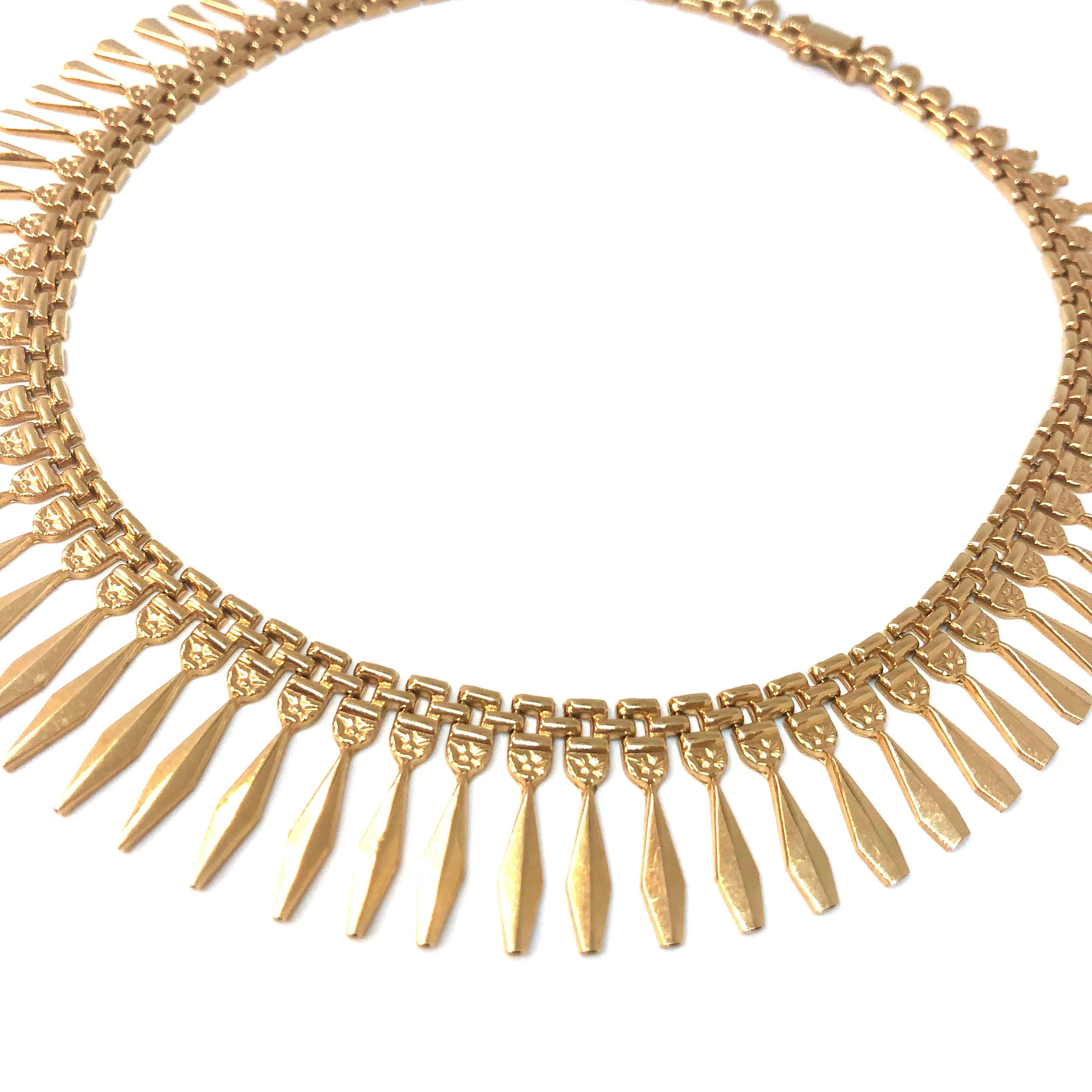 cleopatra style gold necklace