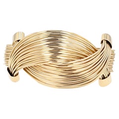 Bracelet vintage fait main en or jaune 18 carats