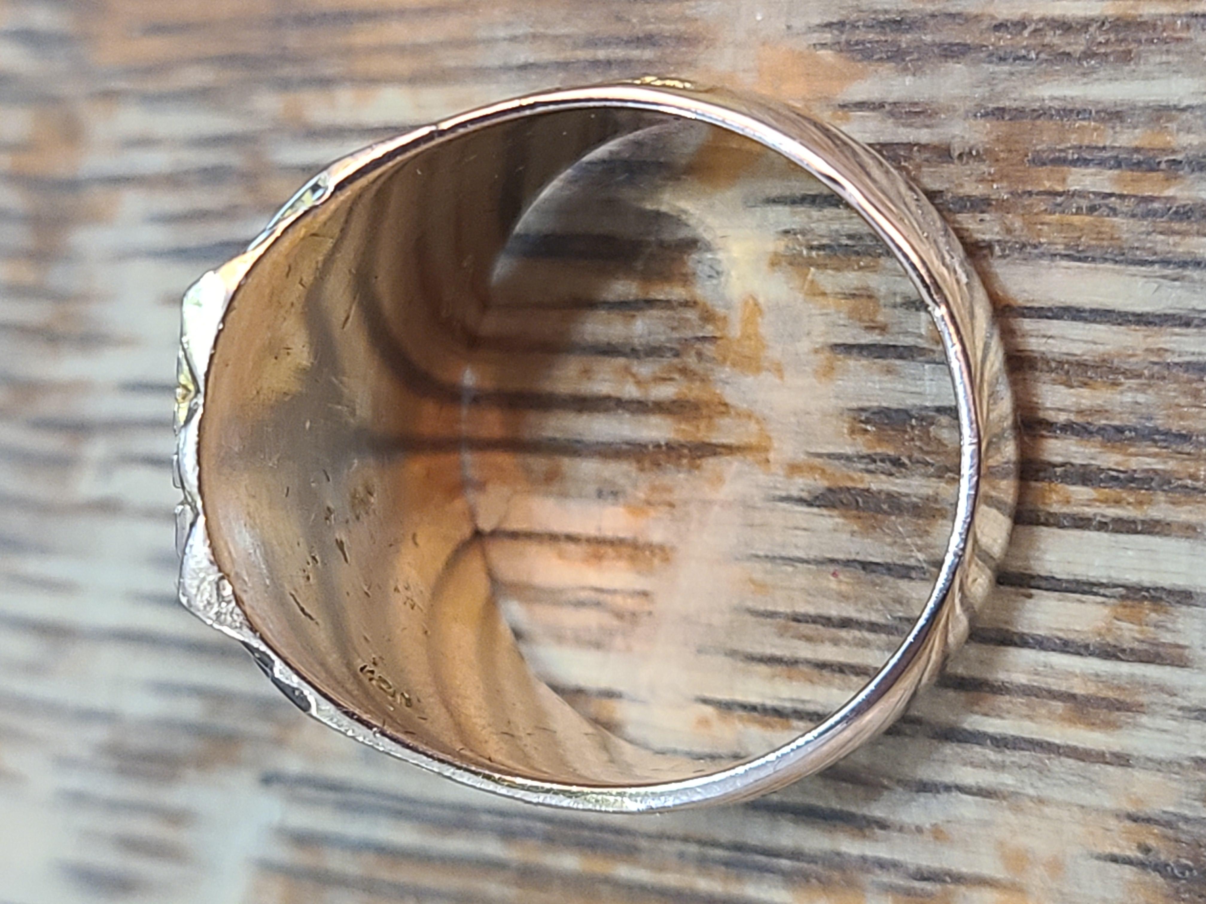 Vintage 18k Yellow Gold Inca-Inspired Ring 2