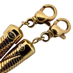 Vintage 18K Yellow Gold Italian Tubogas Torsade Necklace and Bracelet Set