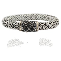 Vintage 18K Yellow Gold John Hardy Legends Naga Sterling Silver Bracelet