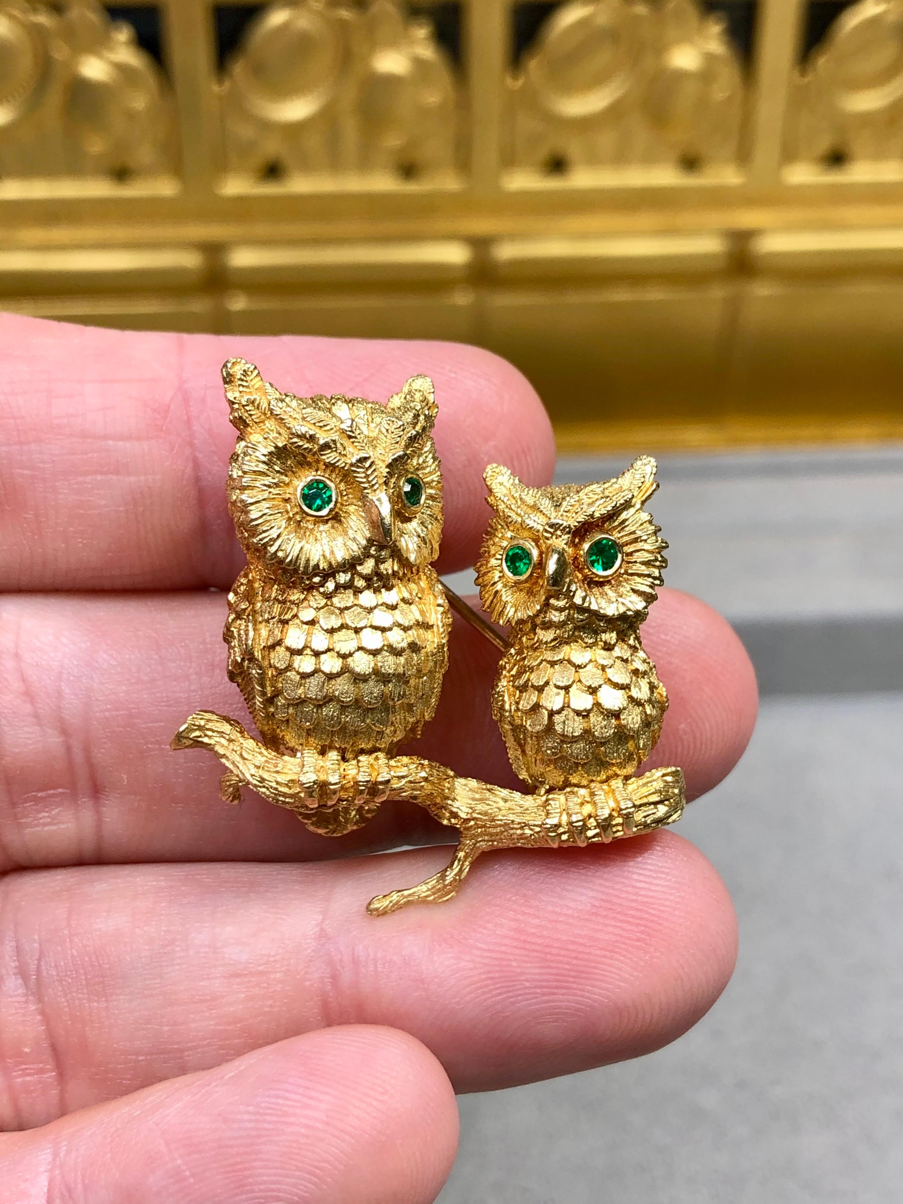 Vintage 18k Yellow Gold Kurt Wayne Emerald Double… - image 7