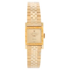 Vintage 18k Yellow Gold Ladies Square Rolex ref 9251