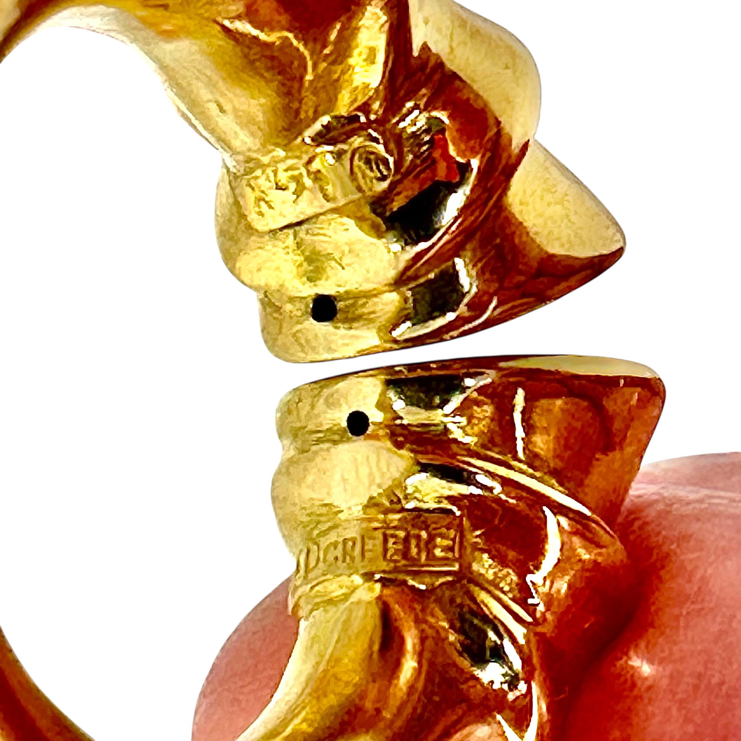 Anello d'epoca in oro giallo 18 carati Lalaounis Split Front con doppio motivo a cornucopia in vendita 5