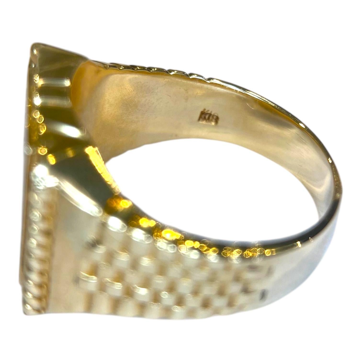 Anello con sigillo in lapislazzuli d'epoca in oro giallo 18 carati in vendita 4