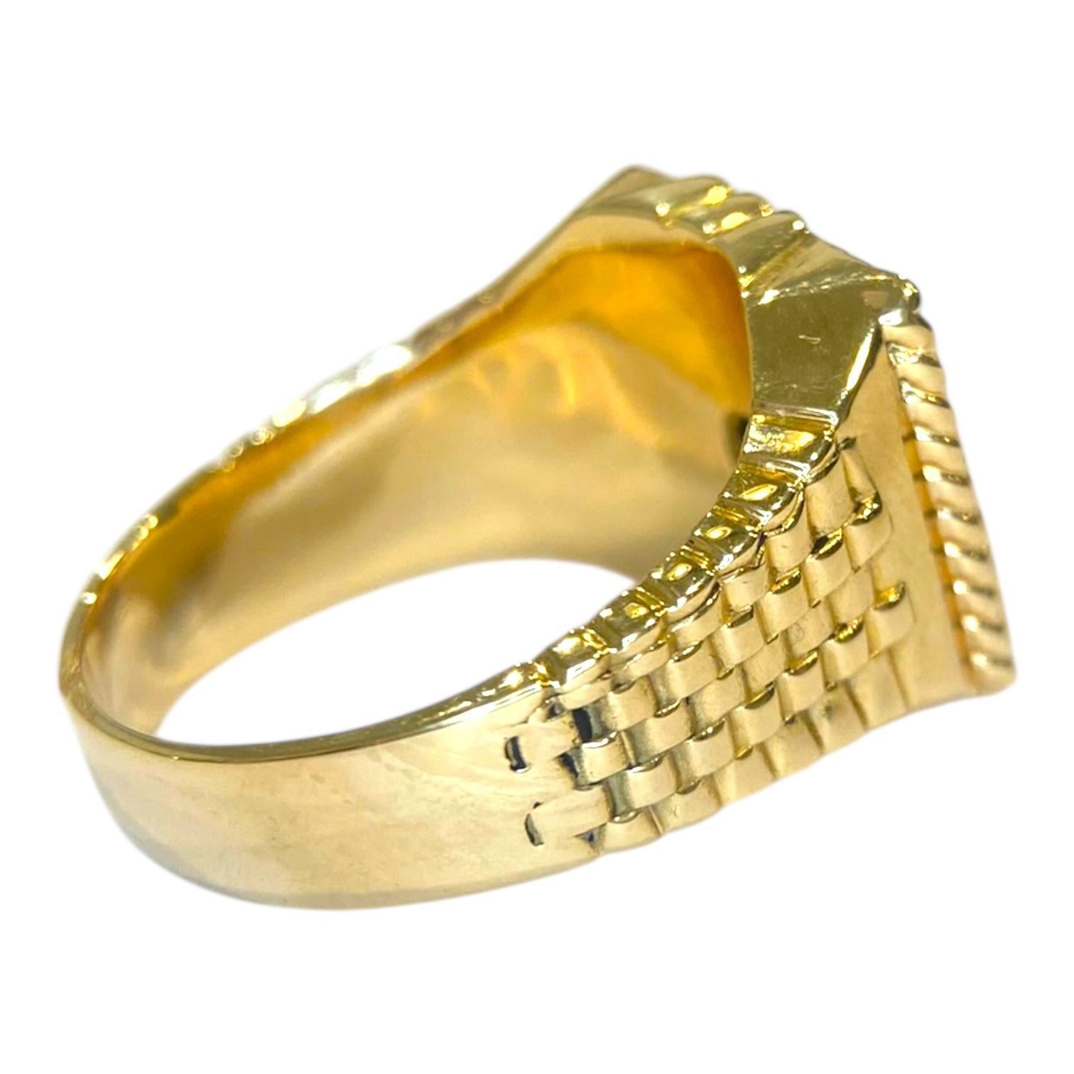 da uomo o donna Anello con sigillo in lapislazzuli d'epoca in oro giallo 18 carati in vendita