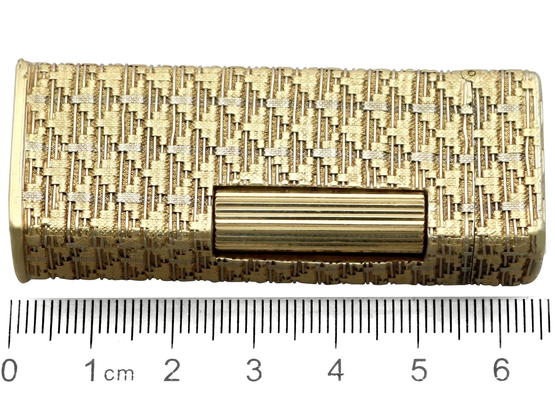 Vintage 18k Yellow Gold Lighter Circa 1970 en vente 10
