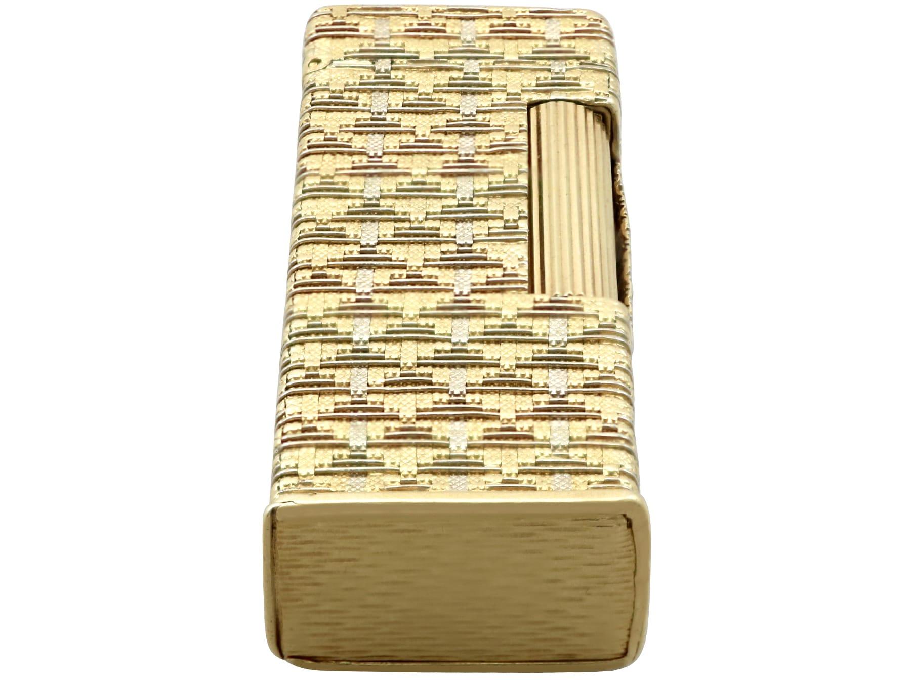 Vintage 18k Yellow Gold Lighter Circa 1970 en vente 1