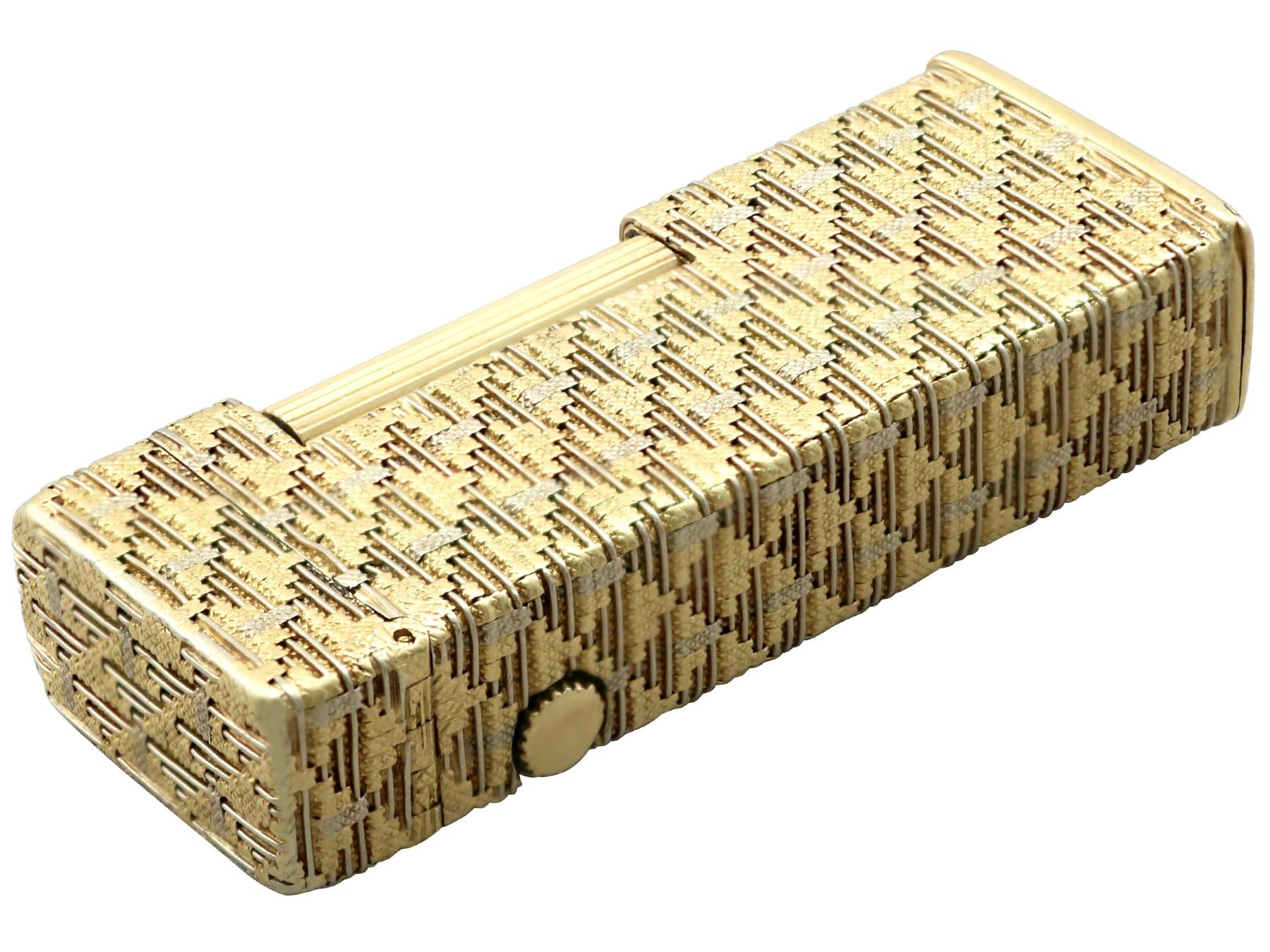 Vintage 18k Yellow Gold Lighter Circa 1970 en vente 2