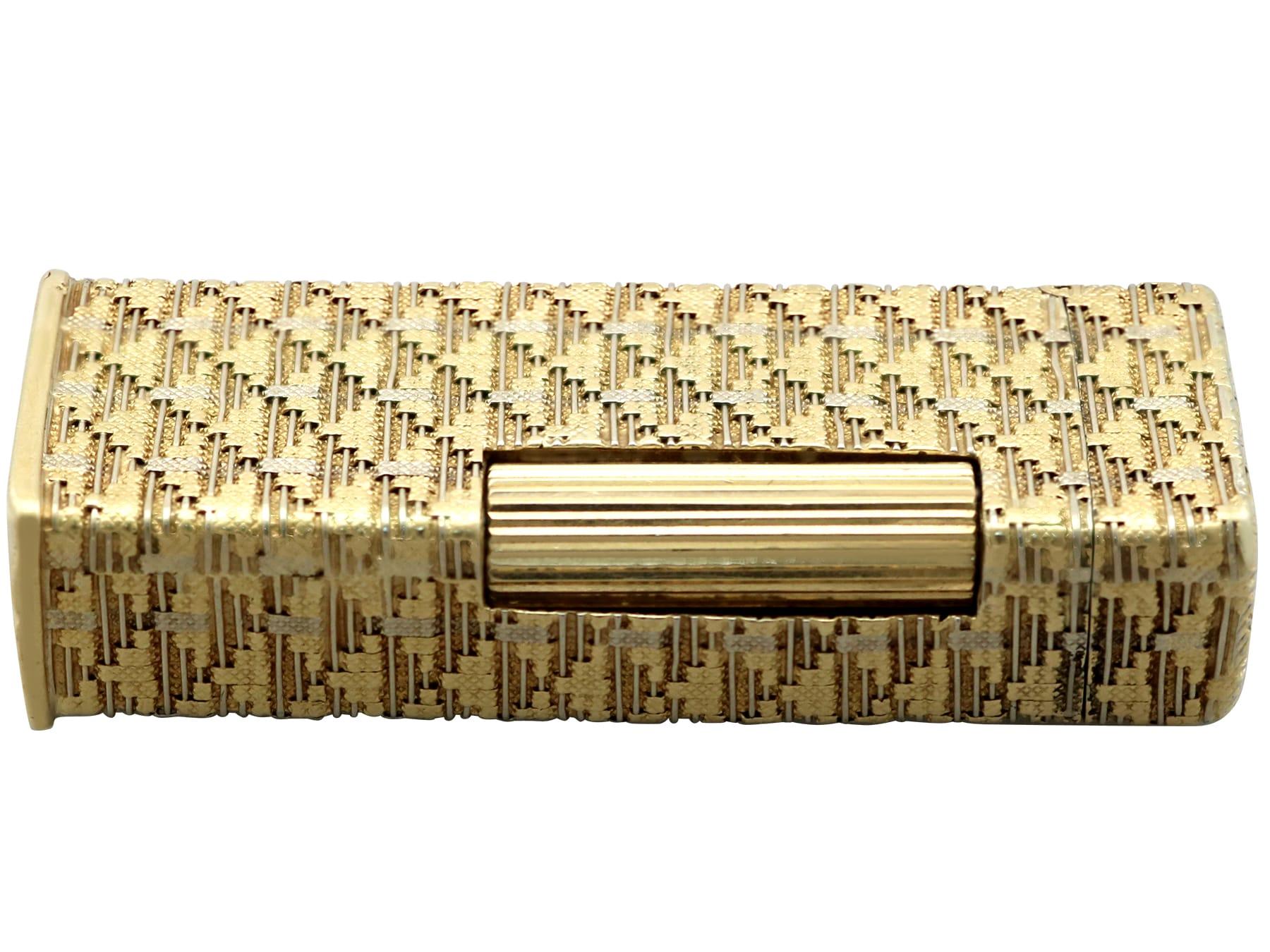 Vintage 18k Yellow Gold Lighter Circa 1970 en vente 3