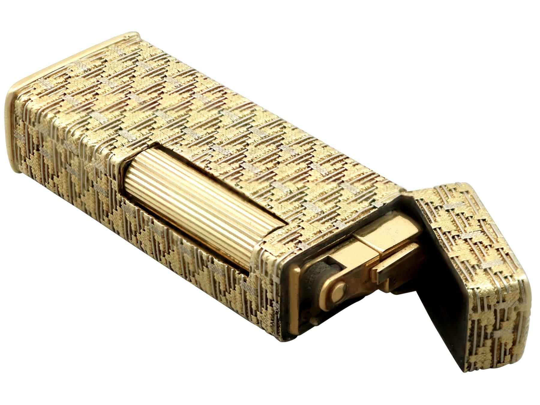 Vintage 18k Yellow Gold Lighter Circa 1970 en vente 5